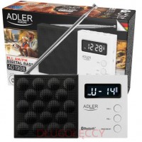 Adler | Digital Radio - PLL AM/FM | AD 1908 | Alarm function | White/Black