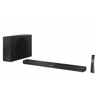 Sharp HT-SBW320 2.1ch Ultra-slim Dolby Atmos / DTS Virtual:X Soundbar with Wireless Subwoofer | Sharp