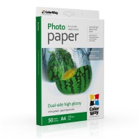 ColorWay High Glossy Dual-Side Photo Paper, 155g/m, A4, 50pcs.