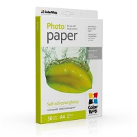ColorWay Glossy Self-adhesive Photo Paper, 135g/m, A4, 50pcs.