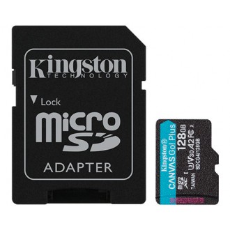 KINGSTON 128GB UHS-I microSD Memory Card with SD Adapter (Class 10, U3, V30)
