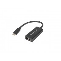 Lanberg USB-C(M) 3.1- Displayport(F) Adapter cable 15cm, Black Lanberg USB-C(M) 3.1- Displayport(F) Adapter cable 15cm, Black