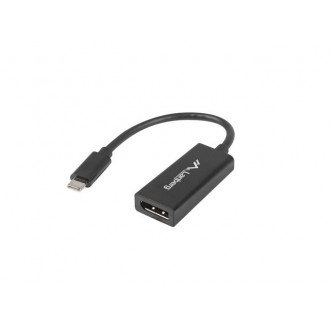 Lanberg USB-C(M) 3.1- Displayport(F) Adapter cable 15cm, Black Lanberg USB-C(M) 3.1- Displayport(F) Adapter cable 15cm, Black