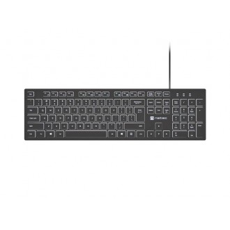 Natec Keyboard, Herring Glow, US, Backlit, Wired, White | Natec Natec Keyboard, Herring Glow, US, Backlit, Wired, White | Natec