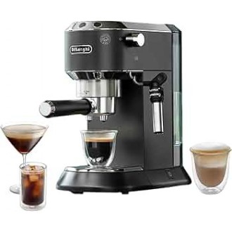 Delonghi Dedica Pump Espresso EC685.BK Pump pressure 15 bar Built-in milk frother Semi-automatic 1300 W Black/Stainless Steel
