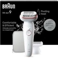 Braun Silk- pil 9 SES9-030 Epilator, Wet & Dry, White/Silver