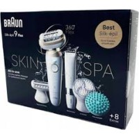 Braun Silk- pil 9 Flex SkinSpa SES9-481 3D Epilator, Wet & Dry, White/Gold Braun Silk- pil 9 Flex SkinSpa SES9-481 3D Epilator, Wet & Dry, White/Gold
