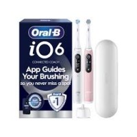Oral-B iO6 DuoPack Electric Toothbrush, White + Pink, Travel case