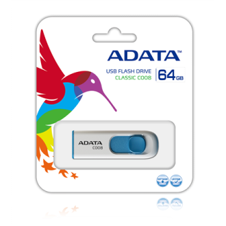 ADATA C008 64 GB, USB 2.0, White/Blue ADATA C008 64 GB, USB 2.0, White/Blue