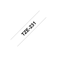 Brother TZ-231 Laminated Tape Black on White, TZe, 8 m, 1.2 cm Brother TZ-231 Laminated Tape Black on White, TZe, 8 m, 1.2 cm