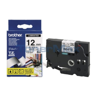 Brother TZ-231 Laminated Tape Black on White, TZe, 8 m, 1.2 cm Brother TZ-231 Laminated Tape Black on White, TZe, 8 m, 1.2 cm