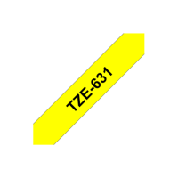 Brother TZe-631 Laminated Tape Black on Yellow, TZe, 8 m, 1.2 cm Brother TZe-631 Laminated Tape Black on Yellow, TZe, 8 m, 1.2 cm