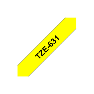 Brother TZe-631 Laminated Tape Black on Yellow, TZe, 8 m, 1.2 cm Brother TZe-631 Laminated Tape Black on Yellow, TZe, 8 m, 1.2 cm