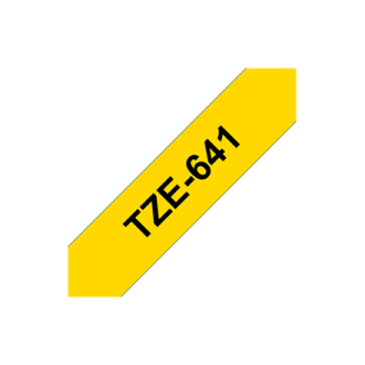 Brother TZe-641 Laminated Tape Black On Yellow, TZe, 8 m, 1.8 cm