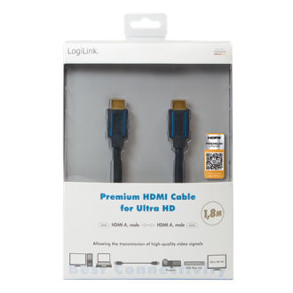 Logilink Premium HDMI Cable for Ultra HD CHB005 HDMI male (type A), HDMI male (type A), 3 m, Black Logilink Premium HDMI Cable for Ultra HD CHB005 HDMI male (type A), HDMI male (type A), 3 m, Black