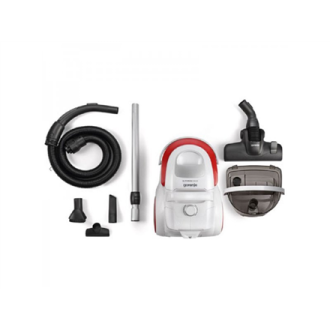 Gorenje Vacuum cleaner VCEB01GAWWF Bagless, White/ Red, 800 W, 3 L, A, C, A, Gorenje Vacuum cleaner VCEB01GAWWF Bagless, White/ Red, 800 W, 3 L, A, C, A,