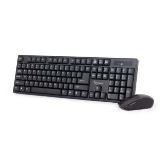 Gembird Keyboard and mouse KBS-W-01 Desktop set, Wireless, Keyboard layout US, Black, Mouse included, English, Numeric keypad, 3 Gembird Keyboard and mouse KBS-W-01 Desktop set, Wireless, Keyboard layout US, Black, Mouse included, English, Numeric keypad, 3