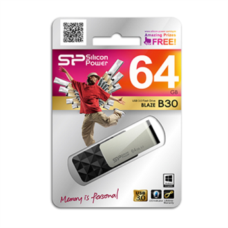 Silicon Power Blaze B30 64 GB, USB 3.0, Black Silicon Power Blaze B30 64 GB, USB 3.0, Black
