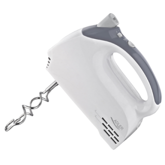 Adler AD 4201 g White, Hand mixer, 300 W, Number of speeds 5, Shaft material Stainless steel, Adler AD 4201 g White, Hand mixer, 300 W, Number of speeds 5, Shaft material Stainless steel,