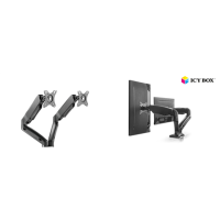 ICY BOX IB-MS304-T, Monitor stand with desk mounted base, for two screens, size up to 27'' ICY BOX IB-MS304-T, Monitor stand with desk mounted base, for two screens, size up to 27''