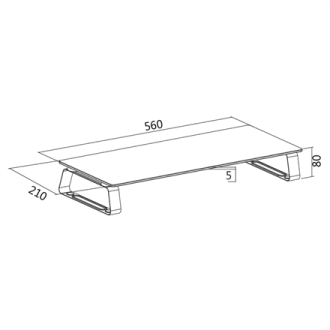 Logilink BP0027 Tabletop monitor riser, glass Logilink BP0027 Tabletop monitor riser, glass