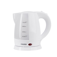 Mesko Kettle MS 1276 Standard, Plastic, White, 1600 W, 360 rotational base, 1 L Mesko Kettle MS 1276 Standard, Plastic, White, 1600 W, 360 rotational base, 1 L