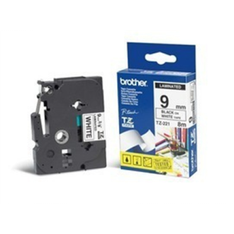 Brother TZe-221 Laminated Tape Black on White, TZe, 8 m, 9 mm Brother TZe-221 Laminated Tape Black on White, TZe, 8 m, 9 mm