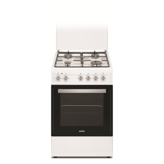 Simfer Cooker 4403SERBB Hob type Gas, Oven type Electric, White, Width 50 cm, Electronic ignition, 48 L, Depth 55 cm, A