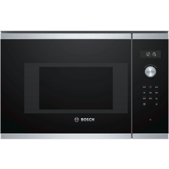Bosch Microwave Oven BFL524MS0 20 L, Retractable, Rotary knob, round, Start button, Touch Control, 800 W, Black/ stainless steel Bosch Microwave Oven BFL524MS0 20 L, Retractable, Rotary knob, round, Start button, Touch Control, 800 W, Black/ stainless steel