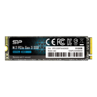 Silicon Power A60 512 GB, SSD interface M.2 NVME, Write speed 1600 MB/s, Read speed 2200 MB/s Silicon Power A60 512 GB, SSD interface M.2 NVME, Write speed 1600 MB/s, Read speed 2200 MB/s