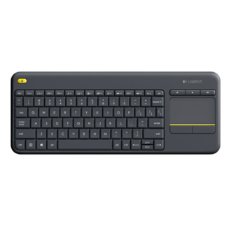 Logitech K400 Plus Wireless Touch Keyboard, Wireless, Keyboard layout QWERTY, USB port, Wireless connection Logitech 2.4 GHz Wir Logitech K400 Plus Wireless Touch Keyboard, Wireless, Keyboard layout QWERTY, USB port, Wireless connection Logitech 2.4 GHz Wir