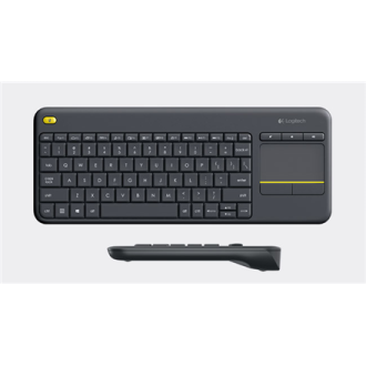 Logitech K400 Plus Wireless Touch Keyboard, Wireless, Keyboard layout QWERTY, USB port, Wireless connection Logitech 2.4 GHz Wir Logitech K400 Plus Wireless Touch Keyboard, Wireless, Keyboard layout QWERTY, USB port, Wireless connection Logitech 2.4 GHz Wir