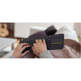 Logitech K400 Plus Wireless Touch Keyboard, Wireless, Keyboard layout QWERTY, USB port, Wireless connection Logitech 2.4 GHz Wir Logitech K400 Plus Wireless Touch Keyboard, Wireless, Keyboard layout QWERTY, USB port, Wireless connection Logitech 2.4 GHz Wir