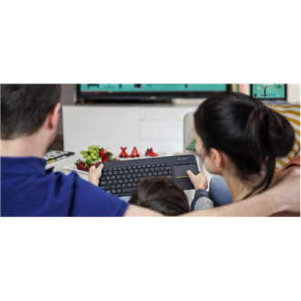 Logitech K400 Plus Wireless Touch Keyboard, Wireless, Keyboard layout QWERTY, USB port, Wireless connection Logitech 2.4 GHz Wir Logitech K400 Plus Wireless Touch Keyboard, Wireless, Keyboard layout QWERTY, USB port, Wireless connection Logitech 2.4 GHz Wir