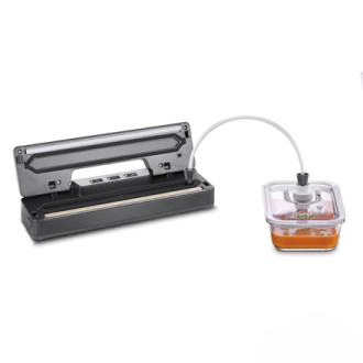 Caso Vacuum sealer VR 190 advanced Automatic, 100 W, Vacuum-chamber Removable, Film Box, 10 bags (20x30 cm), 1 vacuum hose, Blac