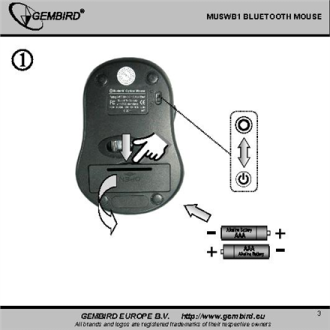 Gembird MUSWB2 Optical Bluetooth mouse, Wireless connection, 6 button, Black, Grey Gembird MUSWB2 Optical Bluetooth mouse, Wireless connection, 6 button, Black, Grey