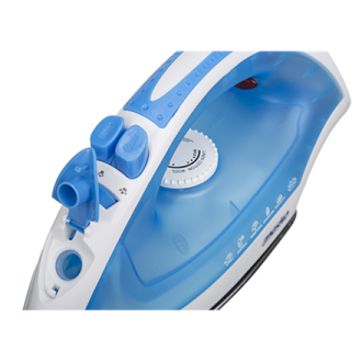 Iron Mesko MS 5023 Blue/White, 2200 W, With cord, Anti-scale system, Vertical steam function Iron Mesko MS 5023 Blue/White, 2200 W, With cord, Anti-scale system, Vertical steam function