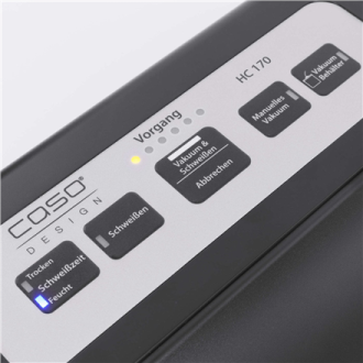 Caso Vacuum sealer HC 170 Automatic, 110 W, Vacuum-chamber Removable, Film Box, 10 professional bags 20 x 30 cm and vacuuming ho