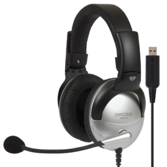 Koss Gaming headphones SB45 USB Headband/On-Ear, USB, Microphone, Silver/Black, Noice canceling, Koss Gaming headphones SB45 USB Headband/On-Ear, USB, Microphone, Silver/Black, Noice canceling,