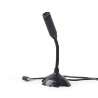 Gembird Desktop microphone MIC-D-02 3.5 mm, 3.5 mm audio plug, Black Gembird Desktop microphone MIC-D-02 3.5 mm, 3.5 mm audio plug, Black