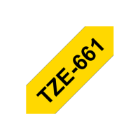 Brother TZe-661 Laminated Tape Black on Yellow, TZe, 8 m, 3.6 cm Brother TZe-661 Laminated Tape Black on Yellow, TZe, 8 m, 3.6 cm