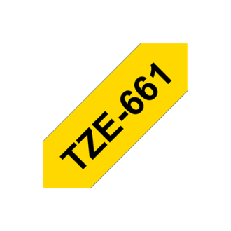 Brother TZe-661 Laminated Tape Black on Yellow, TZe, 8 m, 3.6 cm Brother TZe-661 Laminated Tape Black on Yellow, TZe, 8 m, 3.6 cm