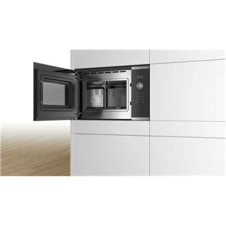 Bosch Microwave Oven BFL554MS0 Built-in, 31.5 L, Retractable, Rotary knob, Start button, Touch Control, 900 W, Stainless steel, 