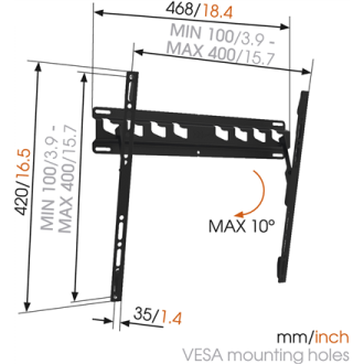 Vogels Wall mount, MA3010-A1, 32-55 Vogels Wall mount, MA3010-A1, 32-55