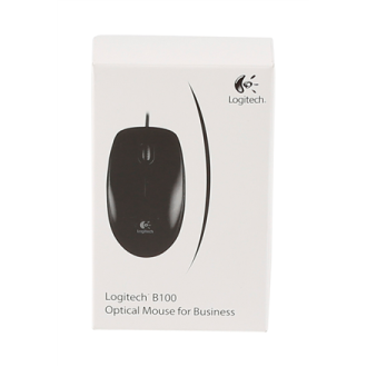 Logitech Mouse B100 Wired, Black