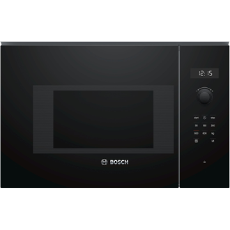 Bosch Microwave Oven BFL524MB0 20 L, Retractable, Rotary knob, Touch Control, 800 W, Black, Built-in, Defrost function