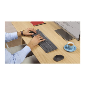 Logitech MK235 Wireless Keyboard and mouse pack, Wireless, Mouse included, Batteries included, Black, US International, 475 g Logitech MK235 Wireless Keyboard and mouse pack, Wireless, Mouse included, Batteries included, Black, US International, 475 g