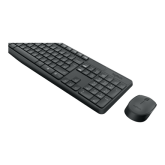 Logitech MK235 Wireless Keyboard and mouse pack, Wireless, Mouse included, Batteries included, Black, US International, 475 g Logitech MK235 Wireless Keyboard and mouse pack, Wireless, Mouse included, Batteries included, Black, US International, 475 g