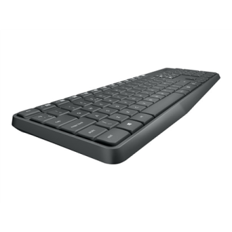 Logitech MK235 Wireless Keyboard and mouse pack, Wireless, Mouse included, Batteries included, Black, US International, 475 g Logitech MK235 Wireless Keyboard and mouse pack, Wireless, Mouse included, Batteries included, Black, US International, 475 g
