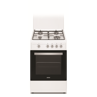 Simfer Cooker 4401SGRBB Hob type Gas, Oven type Gas, White, Width 50 cm, 49 L, Depth 55 cm, A+